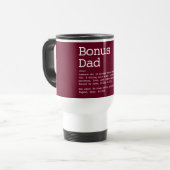 Bonus Vater Stepdad Definition Modernes Burgund Ro Reisebecher (Vorderseite Links)