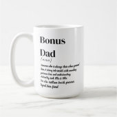 Bonus Vater Stepdad Definition Weißer und schwarze Kaffeetasse (Links)