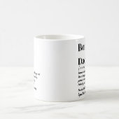 Bonus Vater Stepdad Definition Weißer und schwarze Kaffeetasse (Mittel)