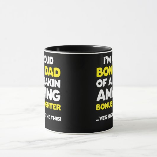 Bonus Vater Vathers Day Geschenk StepTochterin Ste Tasse (Zentrum)