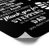 Bonus Vater Vathers Day-Geschenk von Stepdad für D Poster (Ecke)