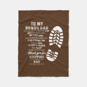 Bonus Vater Vathers Day Geschenk von Stepdad für Fleecedecke (Vorderseite)
