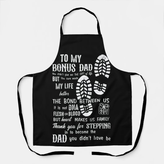 Bonus Vater Vathers Day Stepdad für Tochter Son Schürze (Vorderseite)