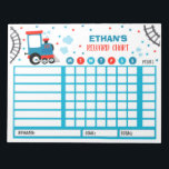 Bonusdiagramm Monster Train Personalisiert Chores Notizblock<br><div class="desc">Personalisiertes Rewards Chore Routine Chart.</div>