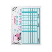 Bonusdiagramm Monster Train Personalisiert Chores Notizblock (Rotiert)