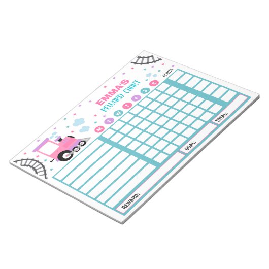 Bonusdiagramm Monster Train Personalisiert Chores Notizblock (angewinkelt)