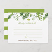 Bonuskarte für botanisches Brautparty Einladungspostkarte (Vorne/Hinten)