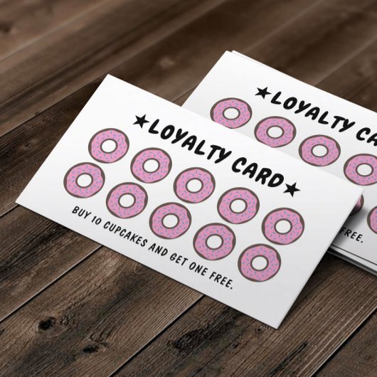 Bonuskarte für Donut Bakery Loyalty Card Treuekarte