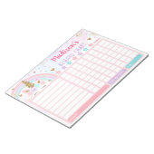 Bonuskarte für Einhorn-Rainbow Notizblock (angewinkelt)