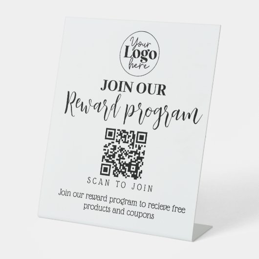 Bonusprogramm für kleine Unternehmen QR-Werbeaktio Sockelschild (Vorderseite)