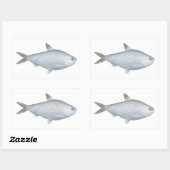 Bony Bream Rechteckiger Aufkleber (Blatt)