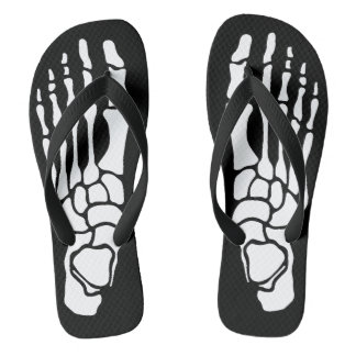 Bony Skeleton Feet Flip Flops Badesandalen