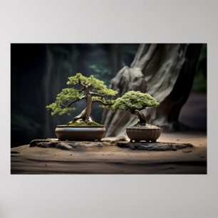 Bonzai Pflanze Ruhige Friedliche Natur Poster