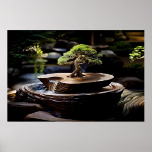 Bonzai Pflanze Ruhige Friedliche Natur Poster