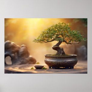 Bonzai Pflanze Ruhige Friedliche Natur Poster