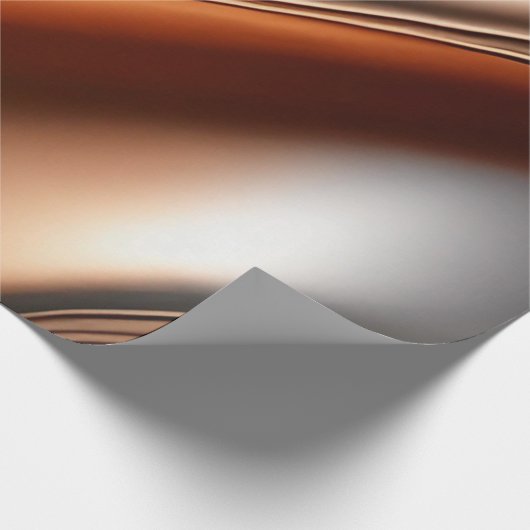 Bonze Silver Wavy Gemustert Wrapping Papper Geschenkpapier (Ecke)