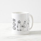BOO 3 niedlicher Ghost-Trick oder -Behandlungen Kaffeetasse (VorderseiteRechts)