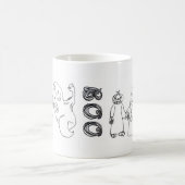 BOO 3 niedlicher Ghost-Trick oder -Behandlungen Kaffeetasse (Mittel)