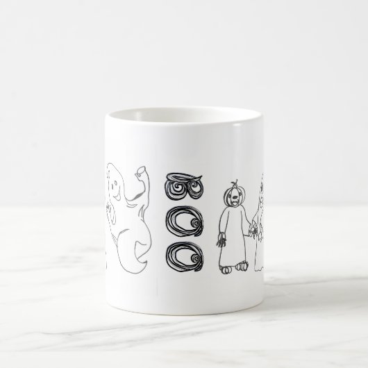 BOO 3 niedlicher Ghost-Trick oder -Behandlungen Kaffeetasse (Mittel)