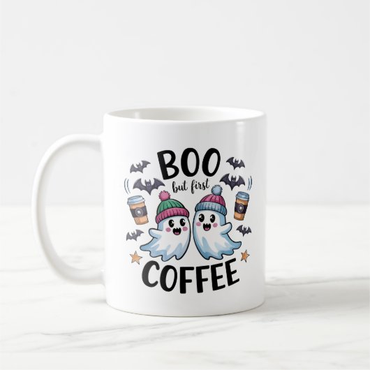 Boo, aber erster Kaffee Kaffeetasse (Links)