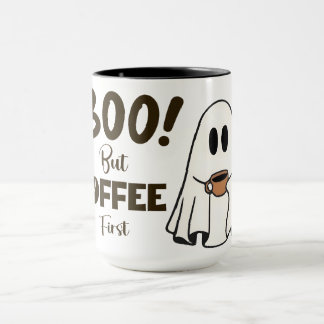 Boo! Aber Kaffee zuerst - Happy halloween Tasse