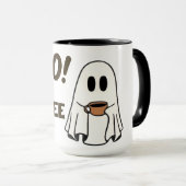 Boo! Aber Kaffee zuerst - Happy halloween Tasse (VorderseiteRechts)