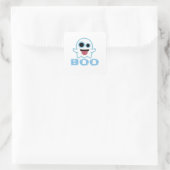 Boo Albern Funny Meme Quadratischer Aufkleber (Tasche)