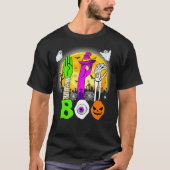 Boo American Sign Language ASL Deaf Halloween Cost T-Shirt (Vorderseite)
