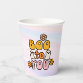 Boo an You Retro Halloween Pappbecher (Vorderseite)