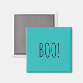 Boo aquamarine einfache Typografie lustig niedlich Magnet (Vorderseite/Rückseite)