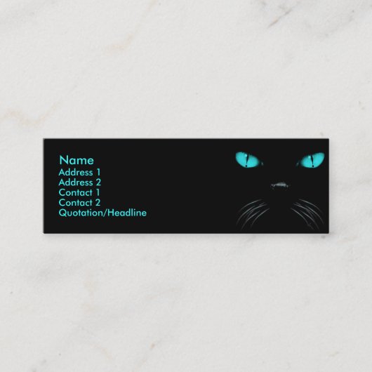 Boo - Aquamarine-Visitenkarte Mini Visitenkarte (Vorderseite)