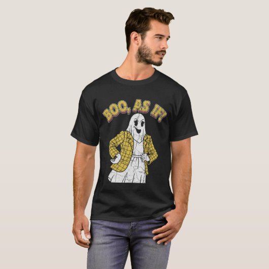BOO, AS IF!" Clueless Ghost 90s Pop Culture T-Shirt (Vorne ganz)