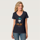 Boo auch für dich | Niedliche Katzenwings & Pumpki T-Shirt (Vorderseite Vollansicht)