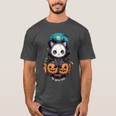 Boo auch für dich | Niedliche Katzenwings & Pumpki T-Shirt (Vorderseite)