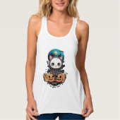 Boo auch für dich | Niedliche Katzenwings & Pumpki Tank Top (Vorderseite)