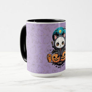 Boo auch für dich Niedliche Katzenwings & Pumpki Tasse