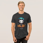 Boo auch für dich | Niedliche Katzenwings & Pumpki Tri-Blend Shirt (Vorderseite voll)