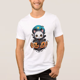 Boo auch für dich | Niedliche Katzenwings & Pumpki Tri-Blend Shirt