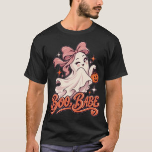 Boo Babe Rosa Halloween-Geist T-Shirt