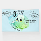 Boo Baby Dusche Halloween Blue Themed Niedliches P Banner (Horizontal)
