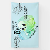 Boo Baby Dusche Halloween Blue Themed Niedliches P Banner (Vertikal)