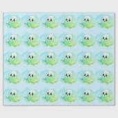 Boo Baby Dusche Halloween Blue Themed Niedliches P Geschenkpapier (Flach)