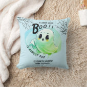 Boo Baby Dusche Halloween Blue Themed Niedliches P Kissen (Decke)