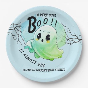 Boo Baby Dusche Halloween Blue Themed Niedliches P Pappteller