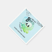 Boo Baby Dusche Halloween Blue Themed Niedliches P Serviette (Ecke)