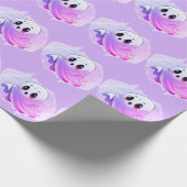 Boo Baby Dusche Halloween Lila, Party und Niedlich Geschenkpapier (Ecke)