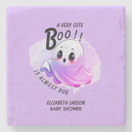 Boo Baby Dusche Halloween Lila, Party und Niedlich Steinuntersetzer