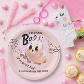 Boo Baby Dusche Halloween Pink Thema Niedliches Pa Pappteller (Party)