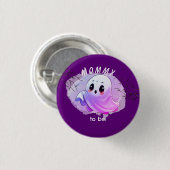 Boo Baby Dusche Halloween Tief Lila Party Button (Vorne & Hinten)