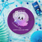 Boo Baby Dusche Halloween Tief Lila Party Pappteller (Party)